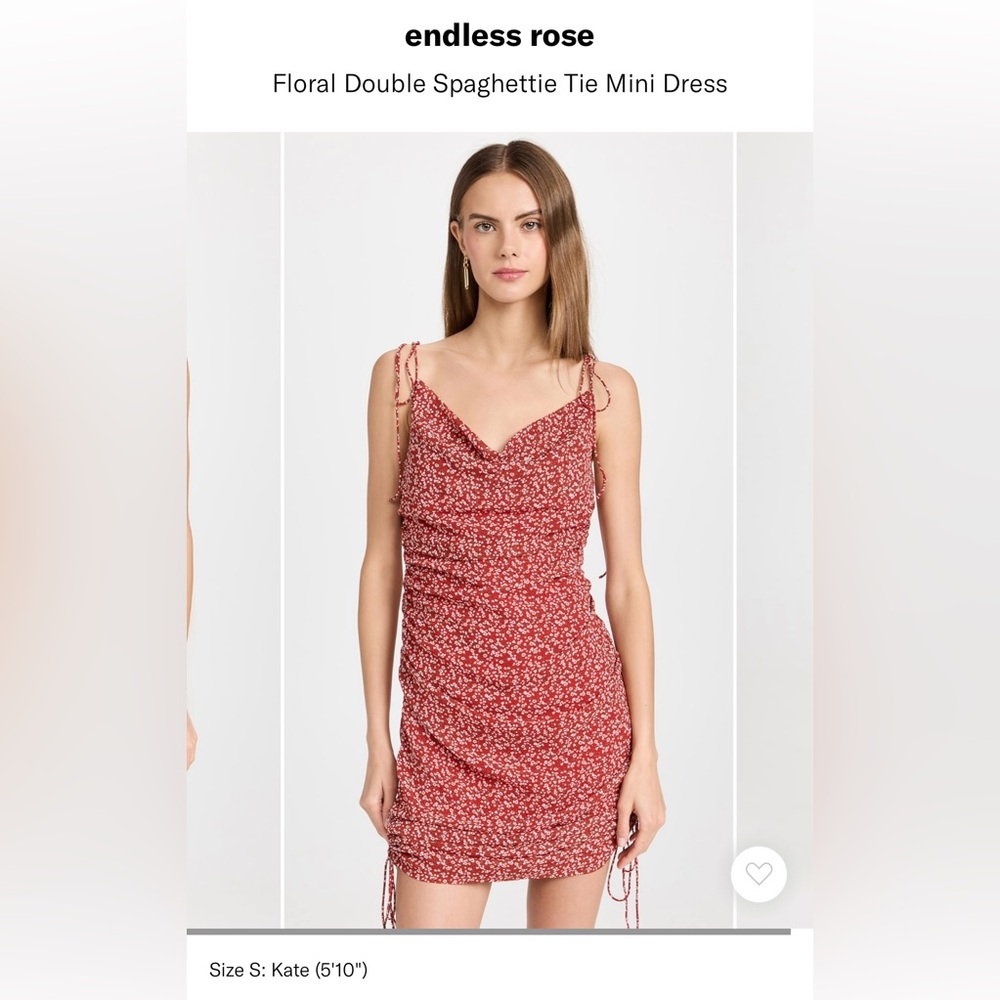 endless rose
Floral Double Spaghettie Tie Mini Dress